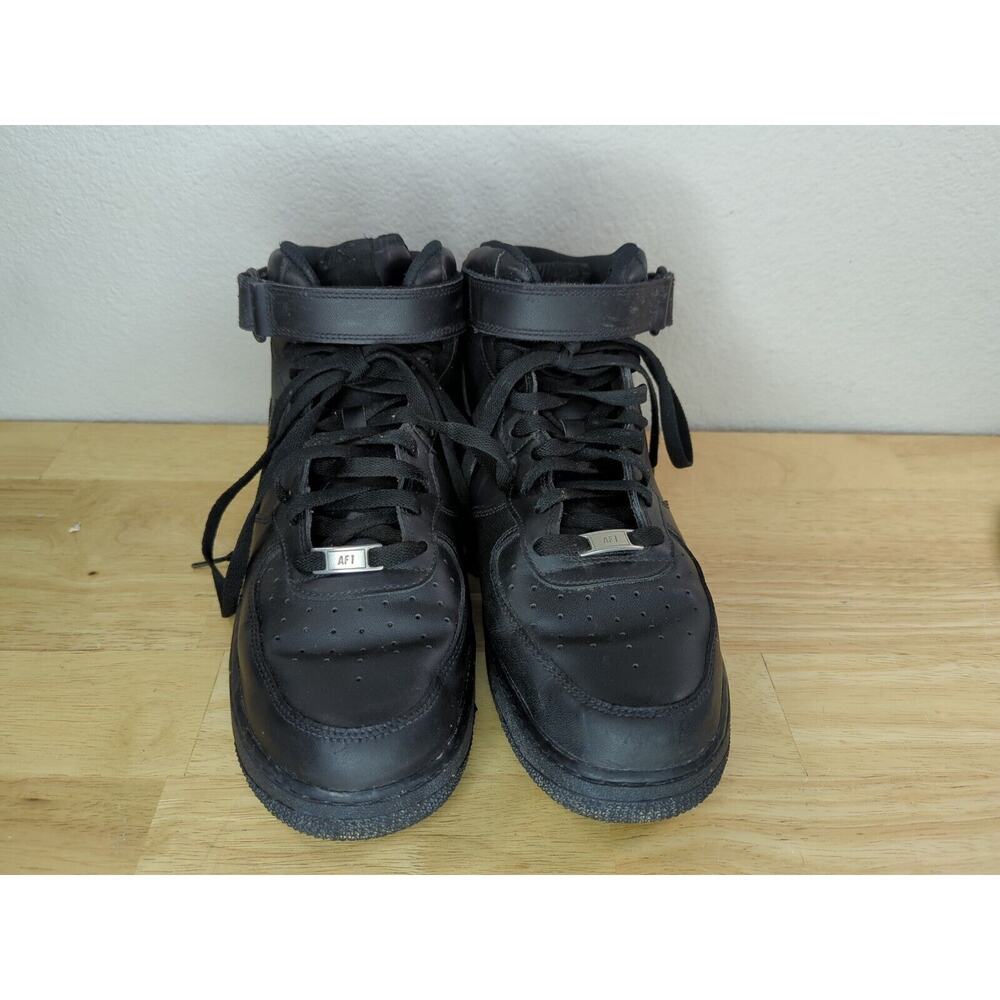 Nike Air Force 1 Mid‎ '19 Triple Black 315123-001 Size 12